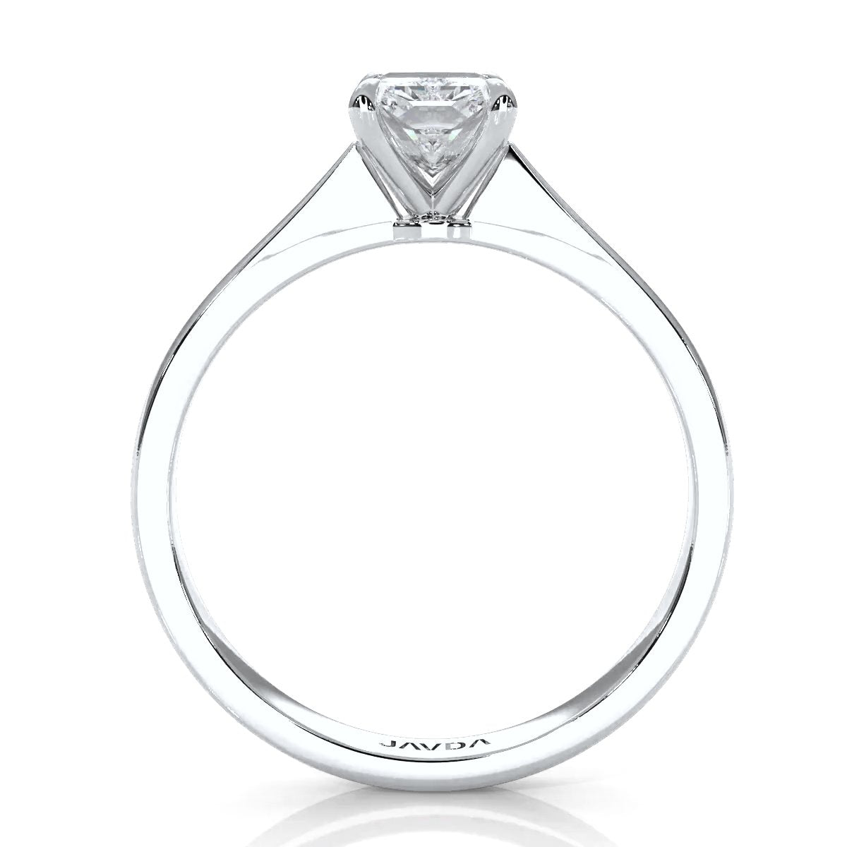 3g Lab Grown Diamond Tapper Solitaire IGI Certified Engagement Ring Setting 2mm 1.00 Ctw.